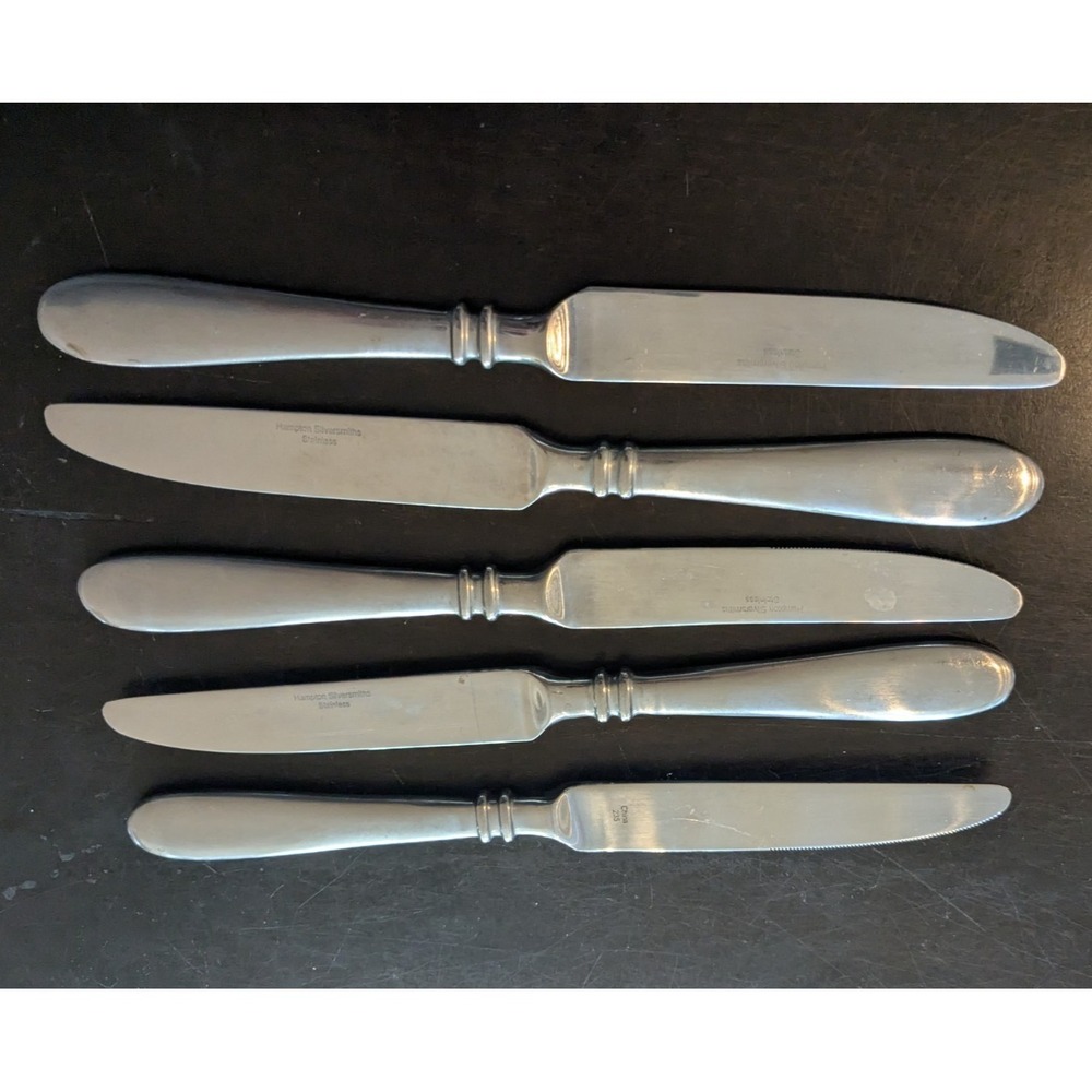 5 Piece Set Hampton Silversmiths Stainless Concierto Flatware Knives